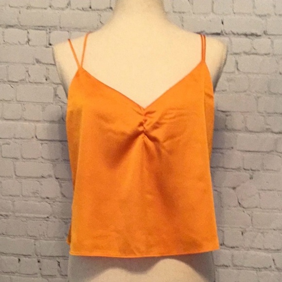 Express Tops - Express Orange Camisole Tie Back Top NWOT!
